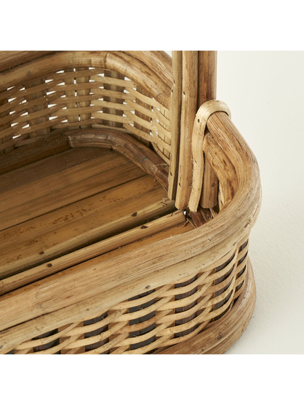 Bej Grin Standlı Ayna Naturel (41x31x13 cm)-1