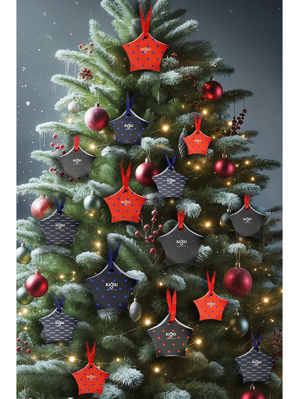 Kırmızı Tekli Puantiye Desenli Pamuklu Dikişsiz Soket Çorap-2