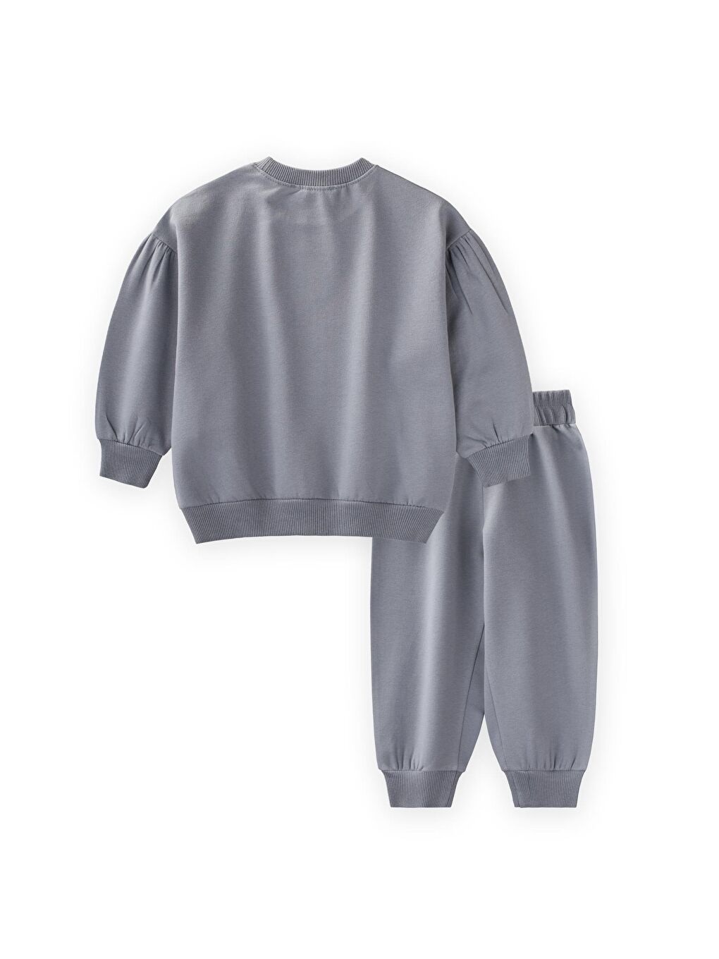 Etiket Detaylı Sweatshirt Takım 1-7 Yaş Mint Yeşil-1