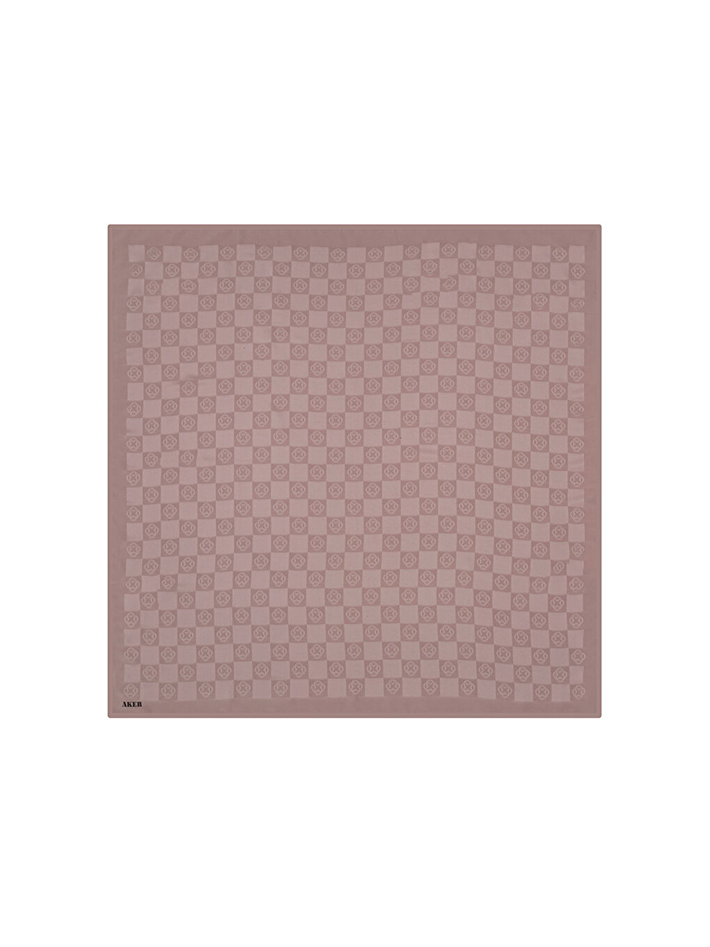 Pembe 100X100 Dama Monogram Eşarp