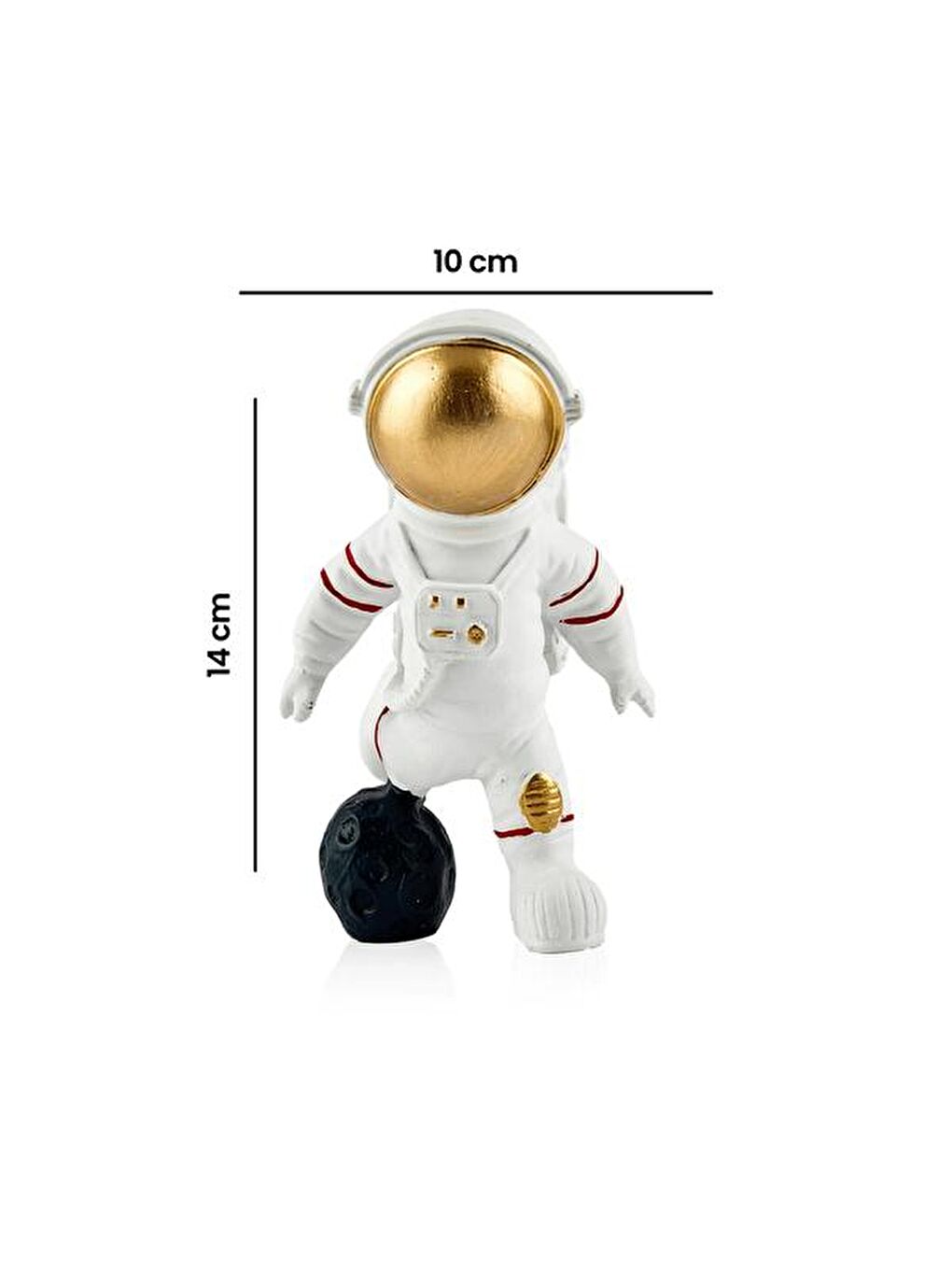Deco Mini Oyuncu Astronot Dekoratif Obje - Beyaz - 14x10x8 cm-4