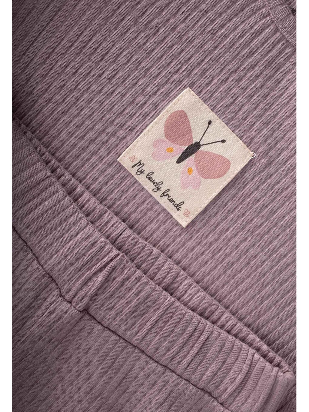 Turuncu Etiket Detaylı Mevsimlik Kız Takım 1-10 Yaş Bakır-2