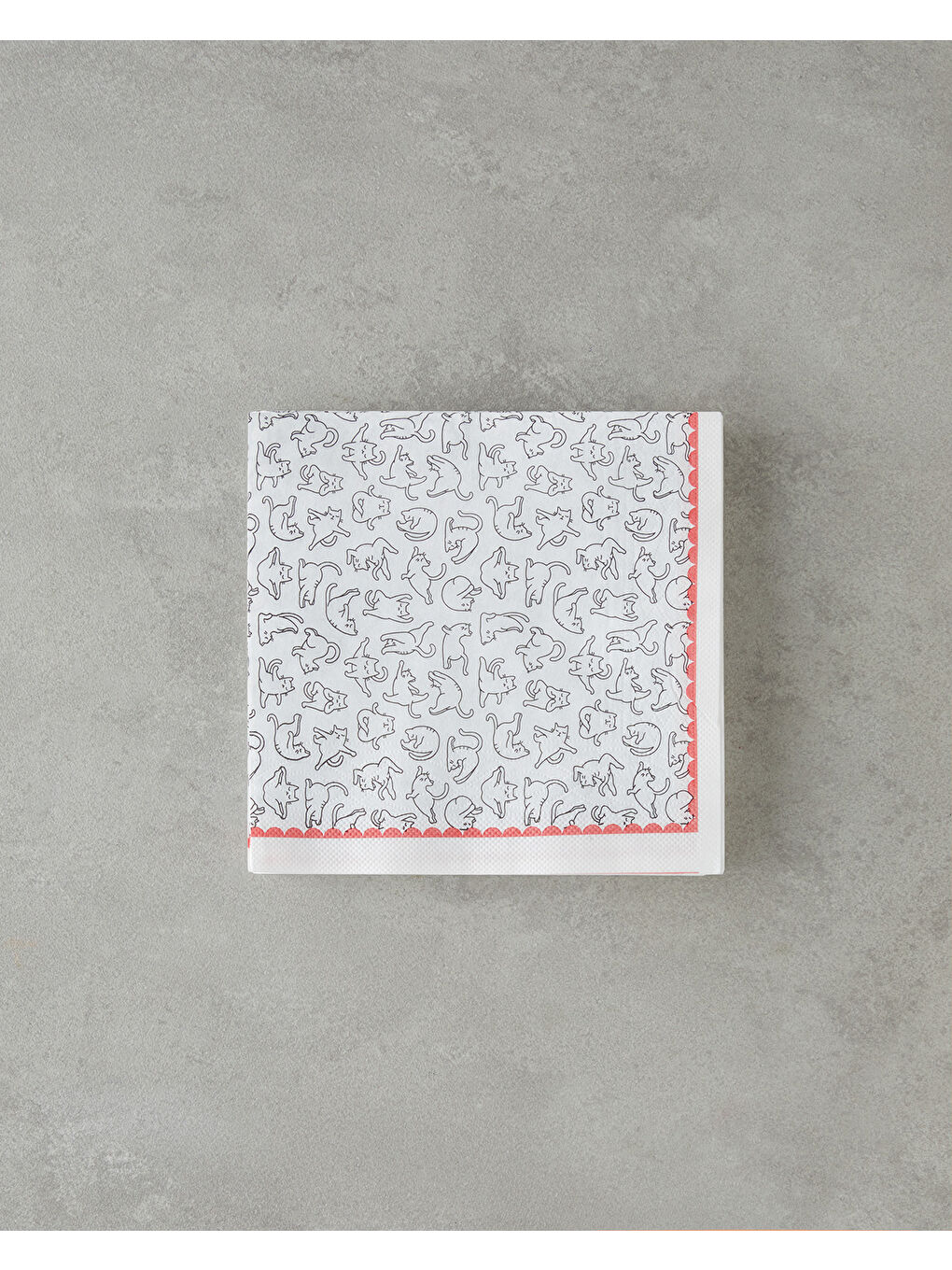 Beyaz Kittenly 20'li Kağıt Peçete 33x33 cm Renkli