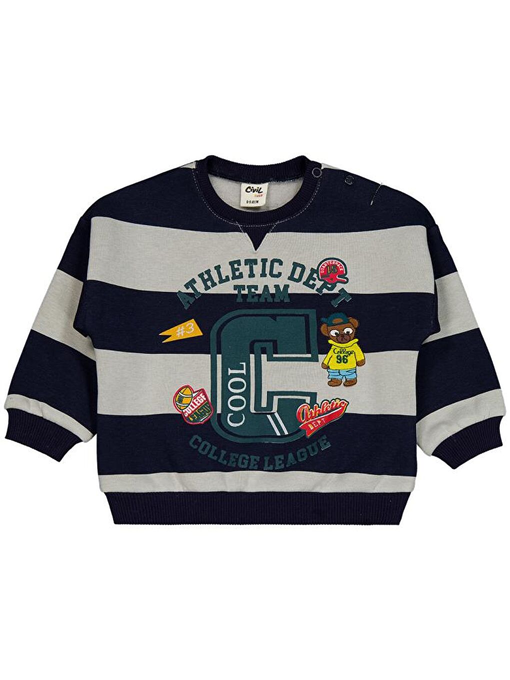 Lacivert Baby Çizgili 6-18 Ay Takım-2