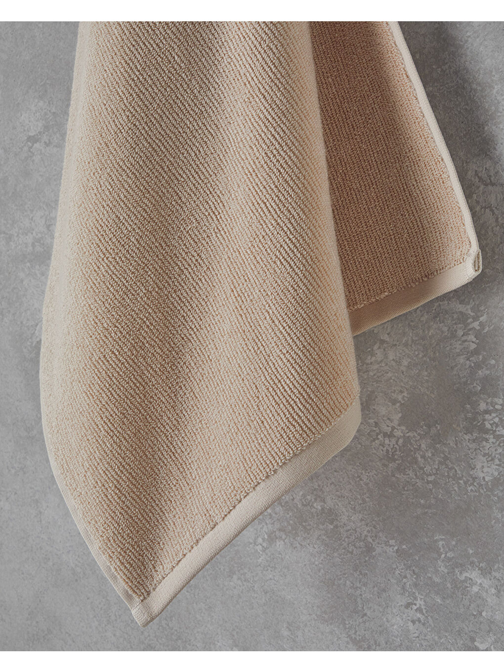 Fluffy Pamuk Plus Pamuklu Yüz Havlusu 50x80 cm Bej-1