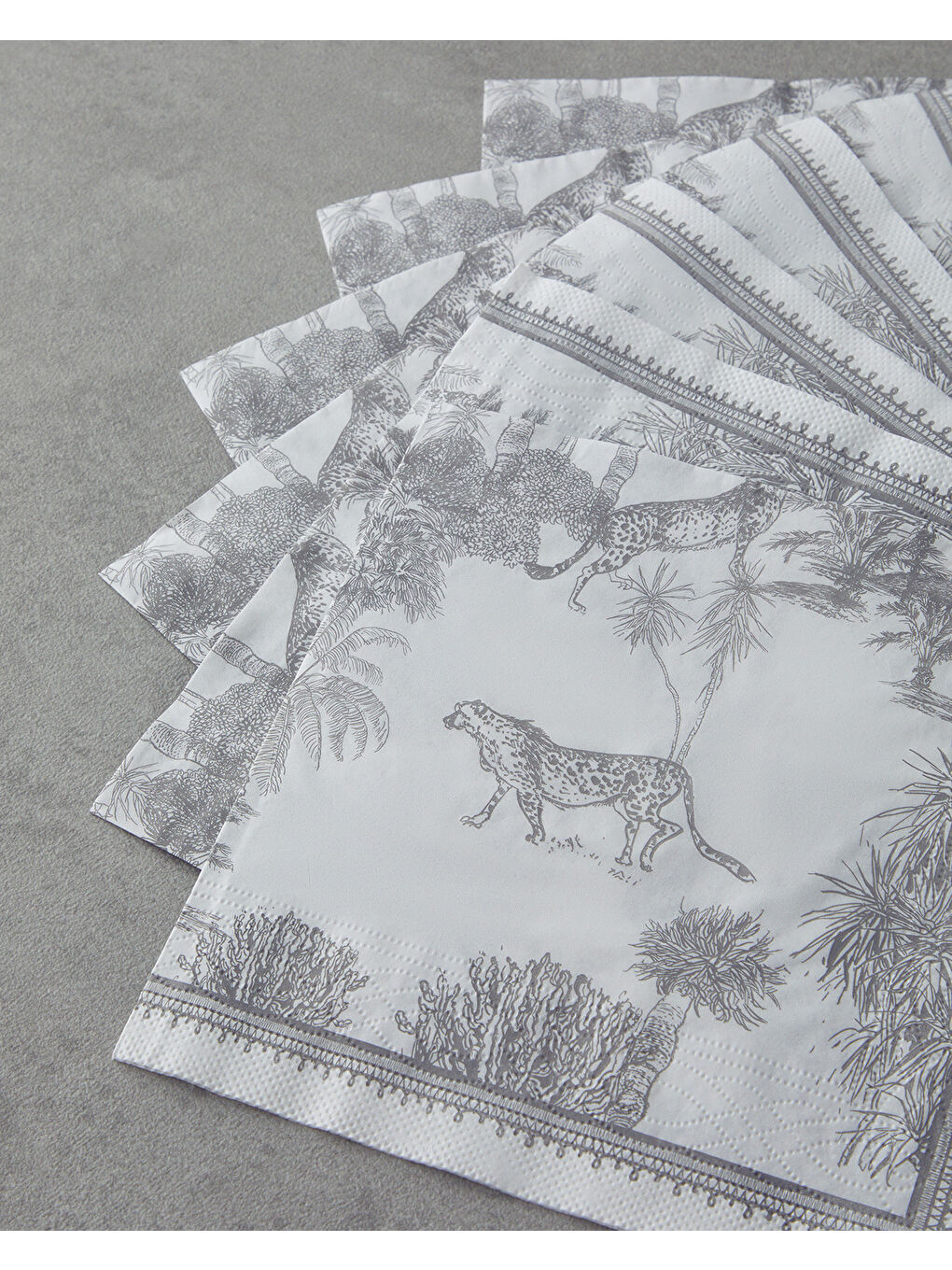 Wildica 20'li Kağıt Peçete 33x33 cm Gri-Beyaz-1