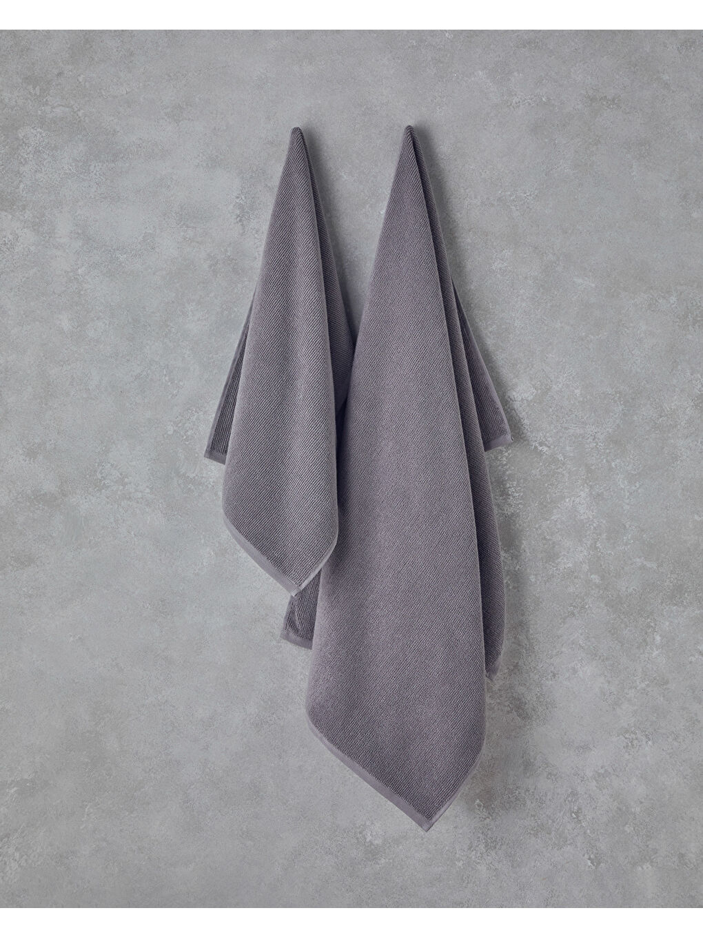 Fluffy Pamuk Plus Pamuklu Yüz Havlusu 50x80 cm Gri-2