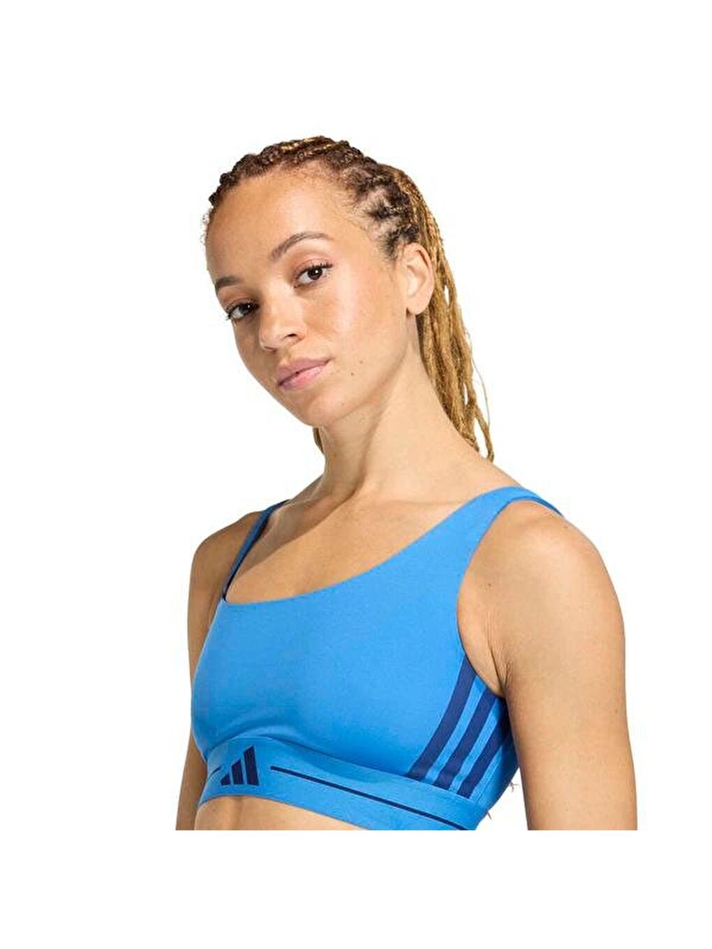 Q2 Hyperglam Ls Kadın Mavi Yuvarlak Yaka Sporcu Sütyeni-1