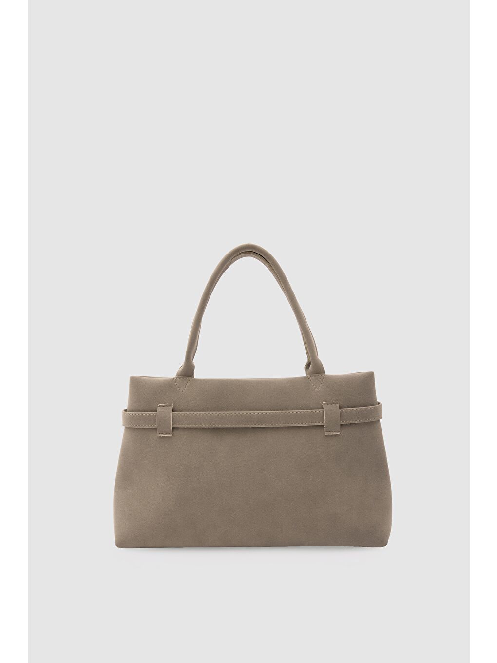 Bej Mussel Süet Omuz Çantası Vizon-2