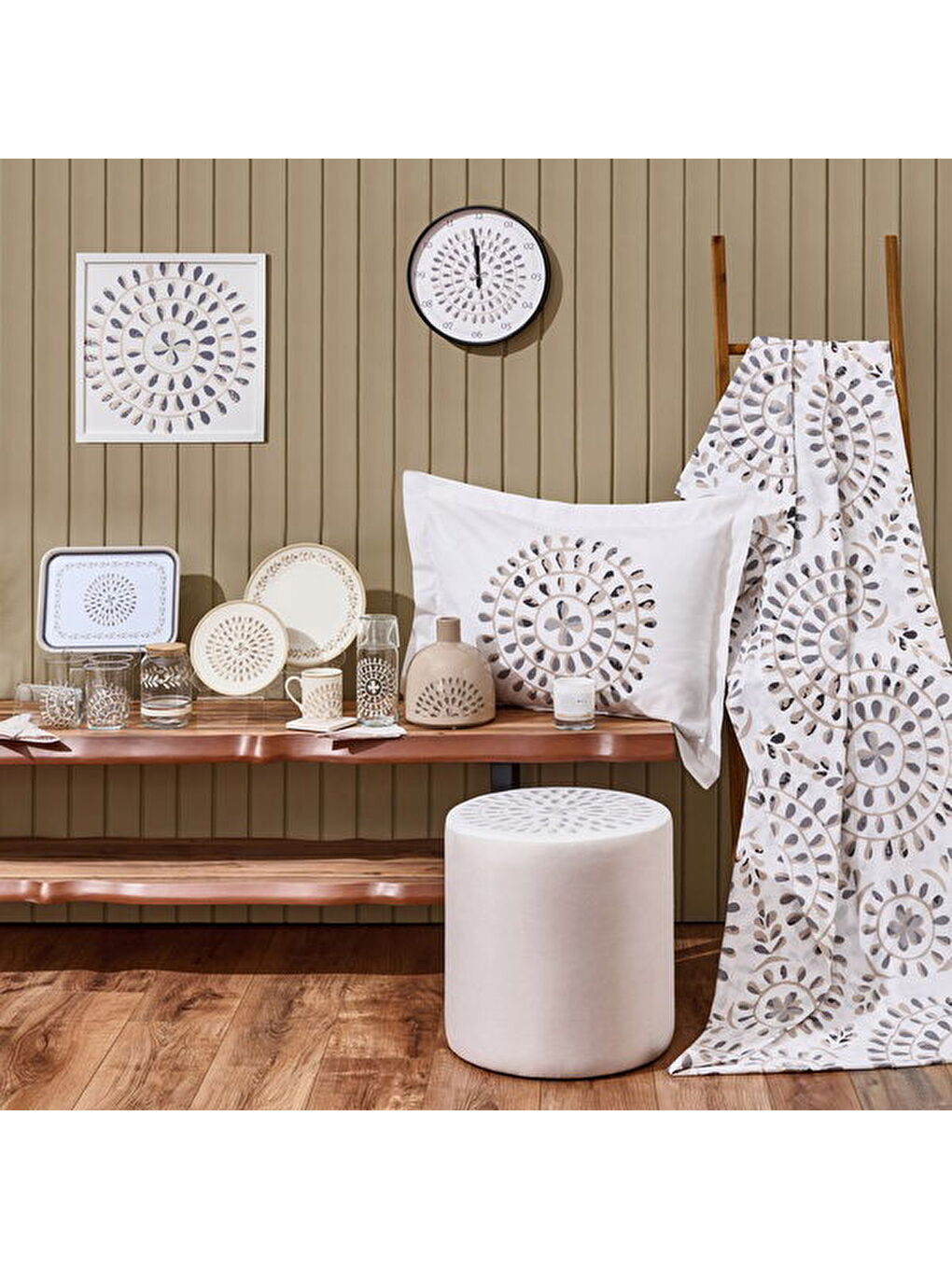 Deco Butas Tablo - Bej - 40x40 cm-4