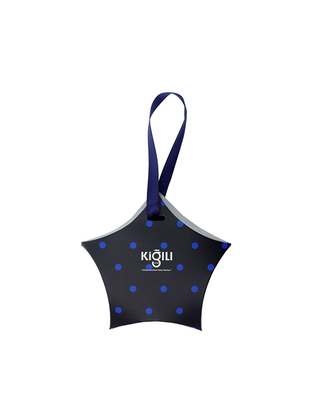 Lacivert Tekli Puantiye Desenli Pamuklu Dikişsiz Soket Çorap-1