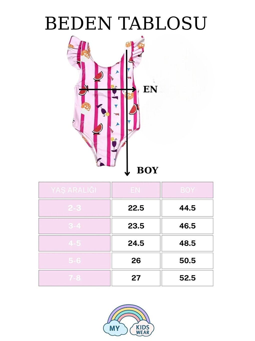 Pembe Kız Çocuk Fırfır Detaylı Tasarım Çapraz Askılı Mayo 12732-1