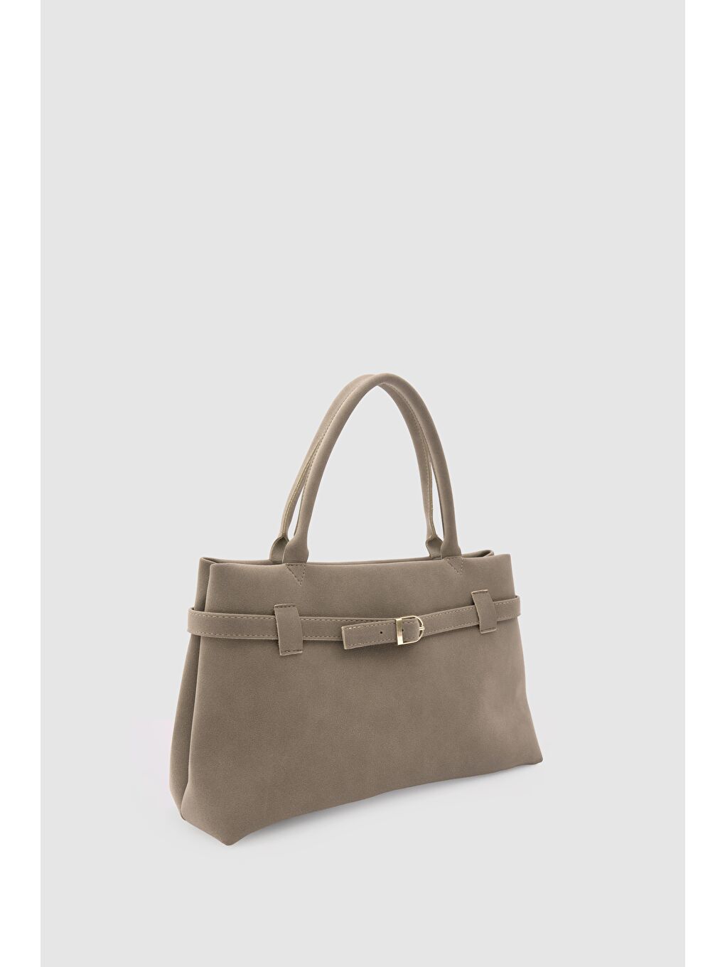 Bej Mussel Süet Omuz Çantası Vizon-6