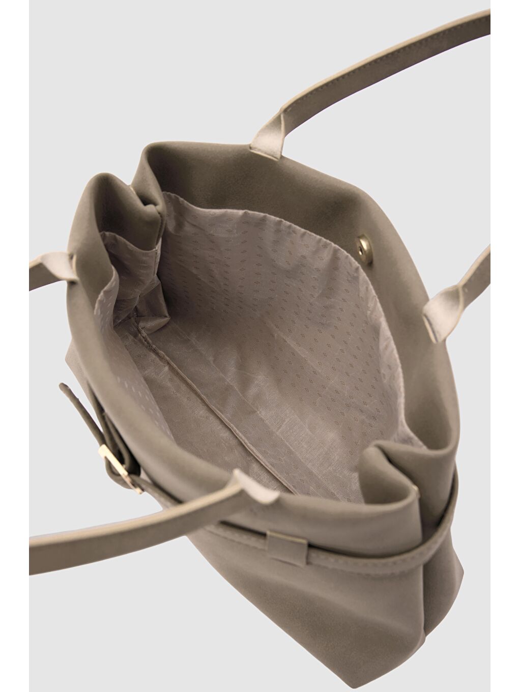 Bej Mussel Süet Omuz Çantası Vizon-7