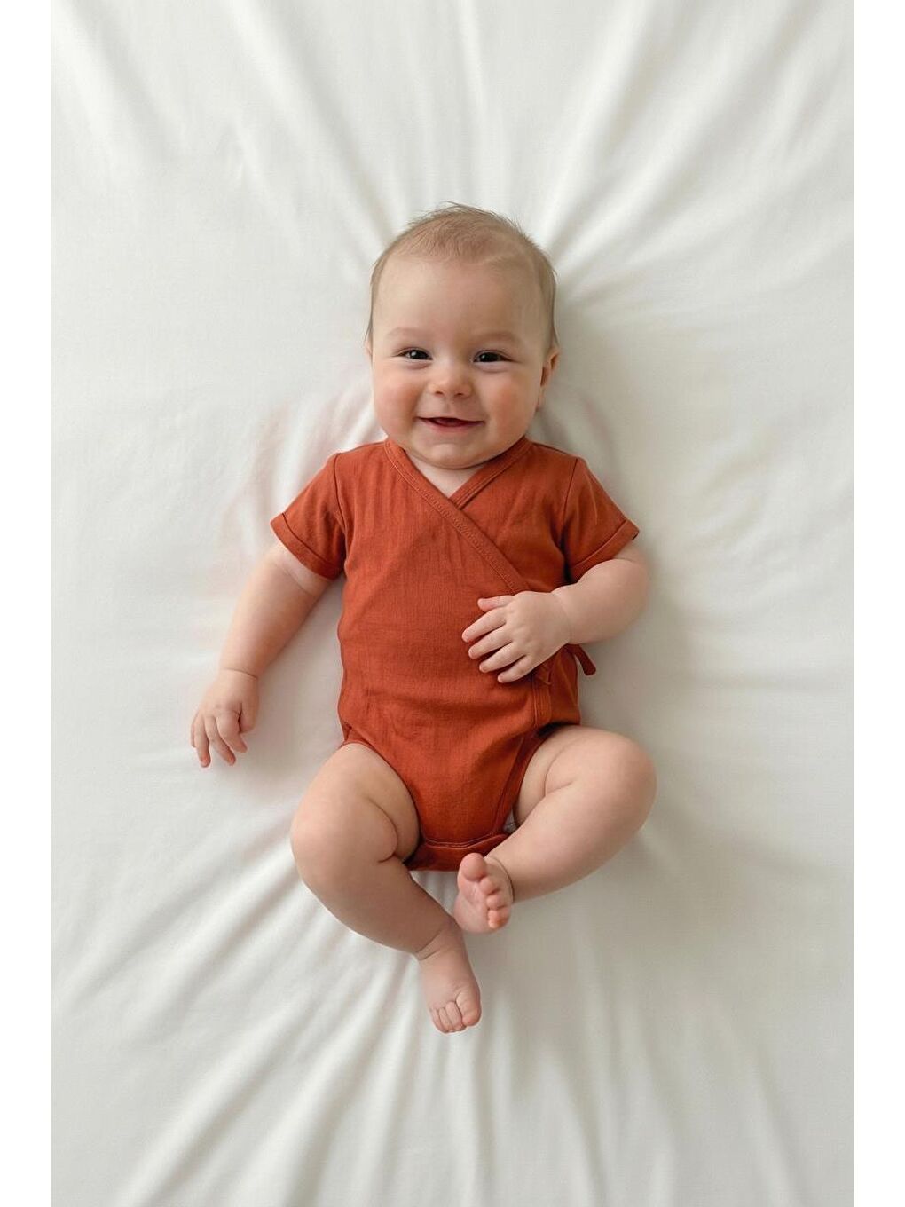 Kahverengi Müslin Kruvaze Badi