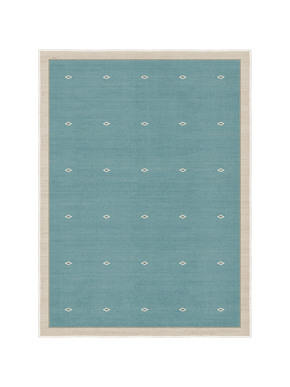 Mavi Dekoratif Özel Tasarım Yıkanabilir İnce Kaymaz Tabanlı Modern Halı KECE FR39