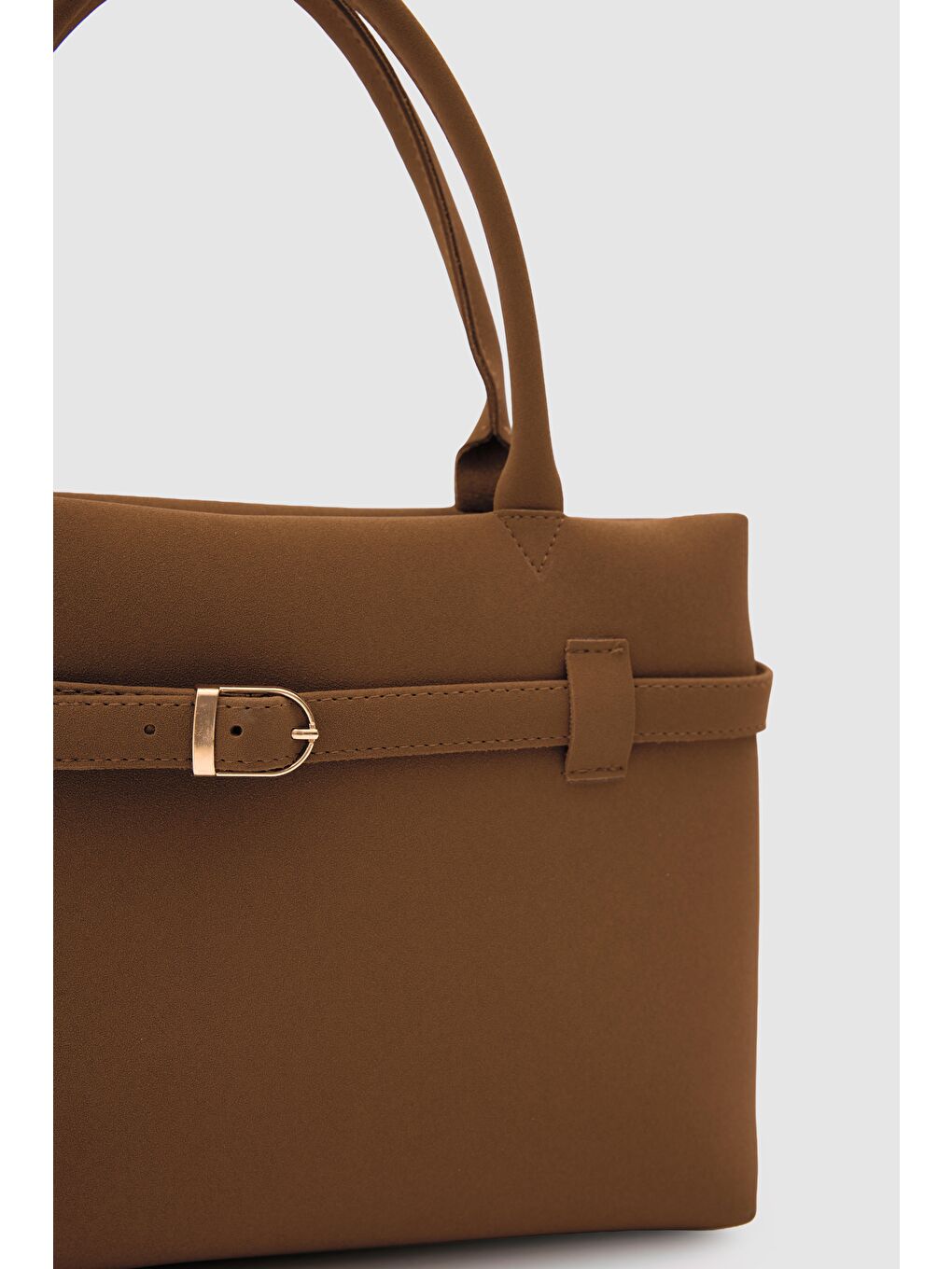 Kahverengi Mussel Süet Omuz Çantası Taba-3