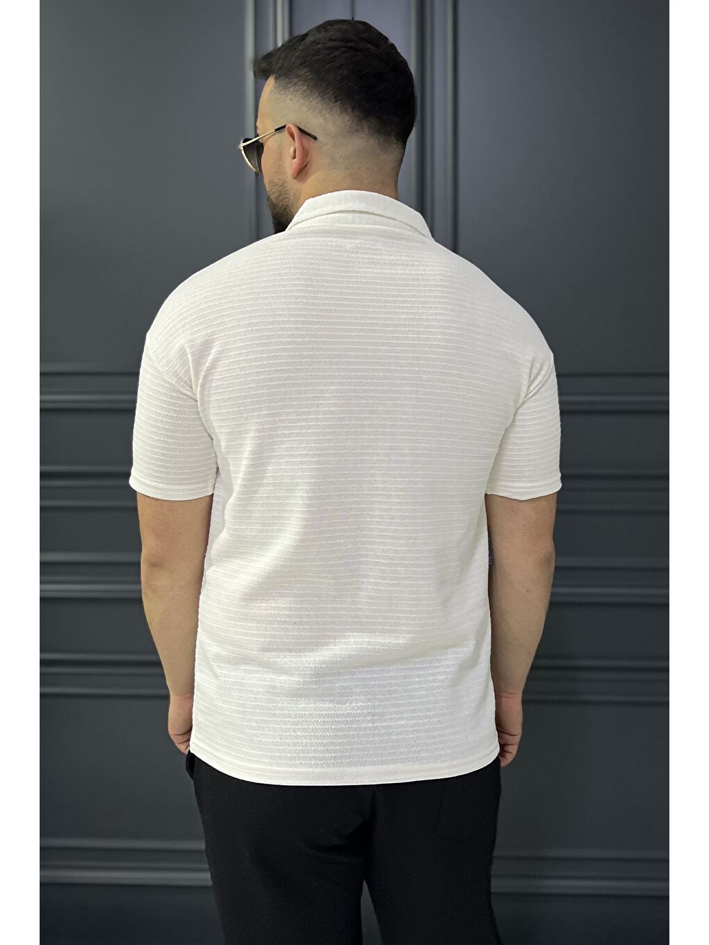 Ekru Erkek Polo Yaka Tişört-2