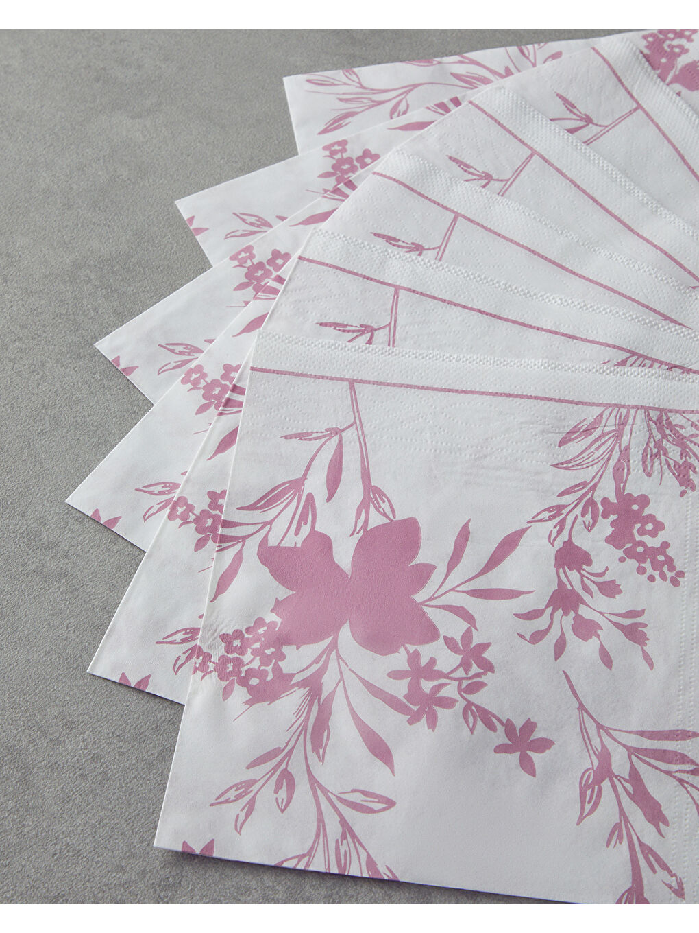 Floryna 20'li Kağıt Peçete 33x33 cm Pembe-Beyaz-1