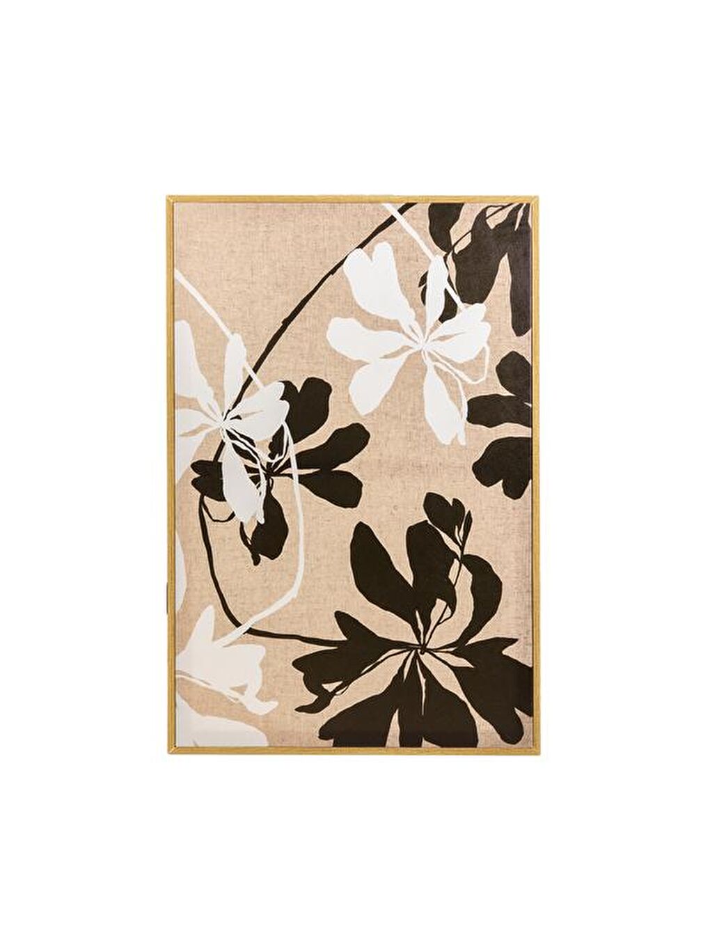 Deco Flora Tablo - Bej / Kahverengi - 90x60 cm