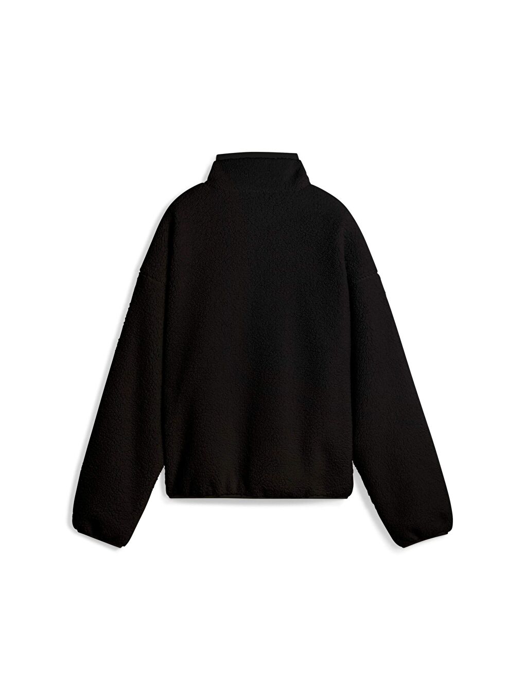 Siyah Kadın Çift Taraflı Sherpa Ceket-3