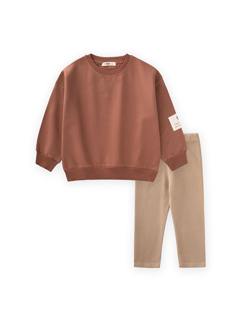 Kahverengi Sweatshirt Takım 2-10 Yaş A Kahve