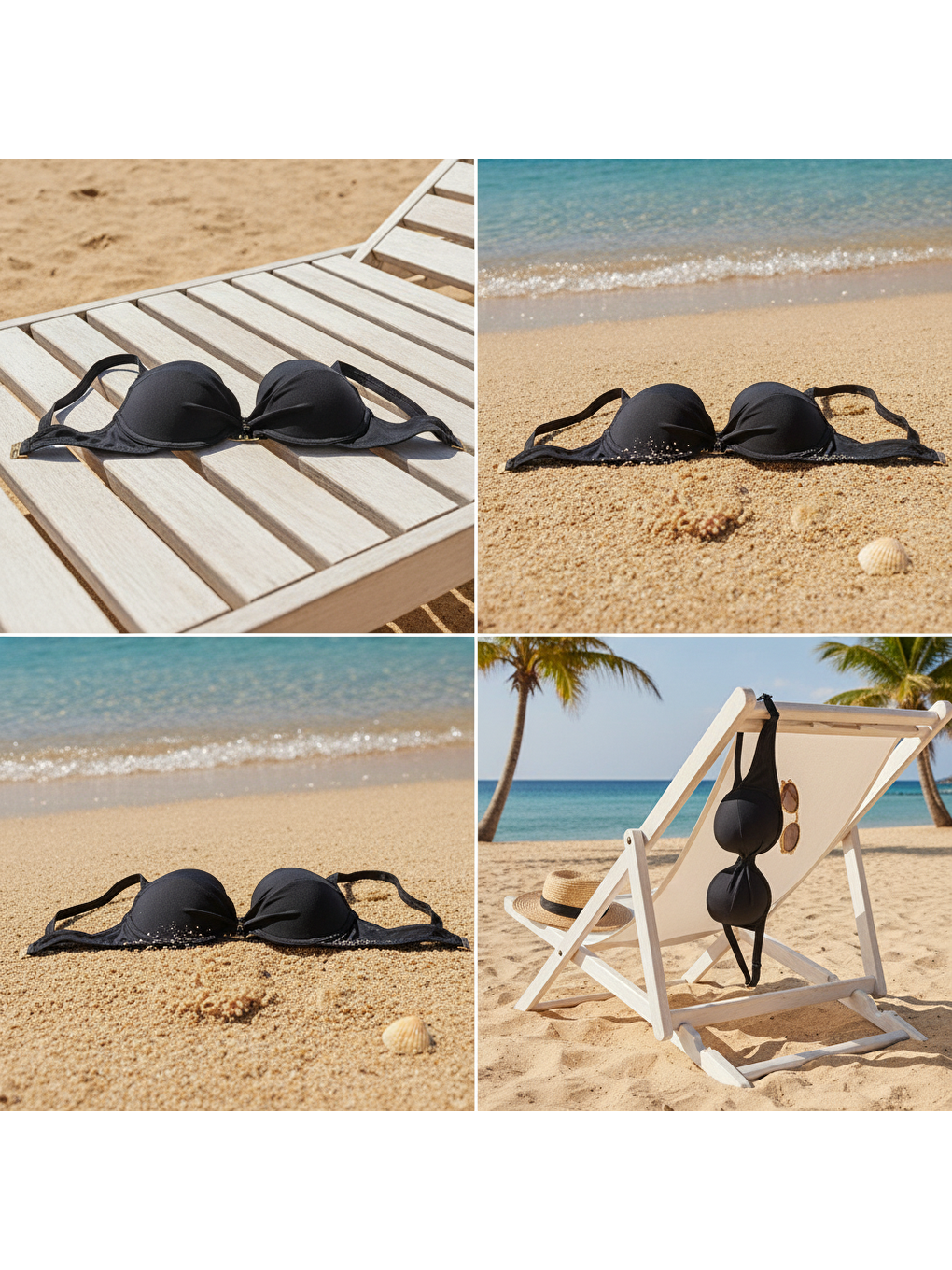 Kadın Plaj Giyim Siyah Renk Bikini Üst Bb2630-1