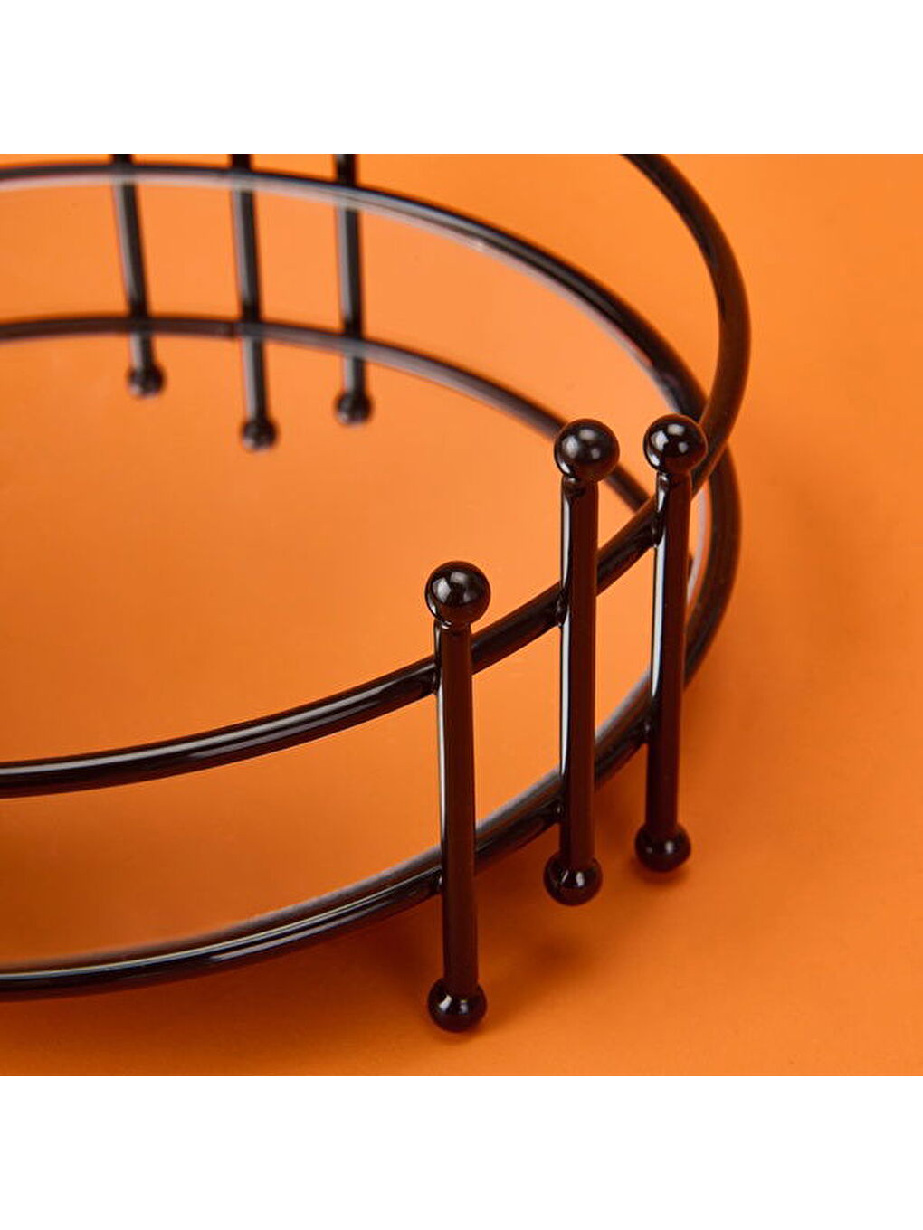 Bath Dokuz Telli Aynalı Organizer - Siyah - 9x21 cm-1