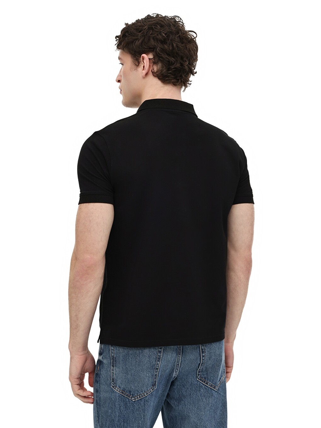 MB PAM 12SN328 Siyah Erkek Polo Yaka Kısa Kol T-Shirt-1