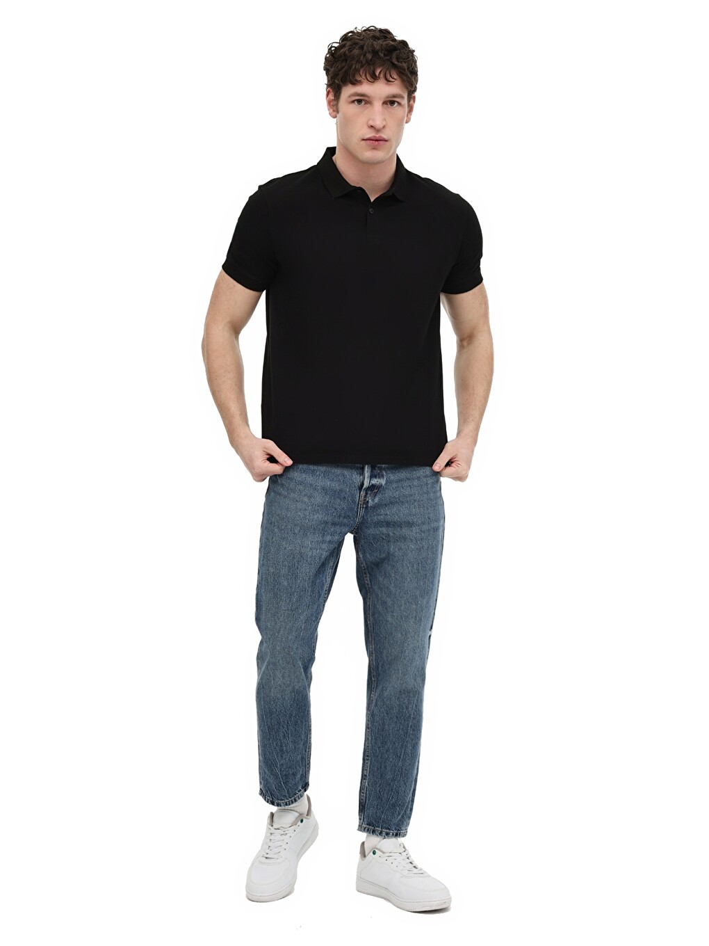 MB PAM 12SN328 Siyah Erkek Polo Yaka Kısa Kol T-Shirt-2