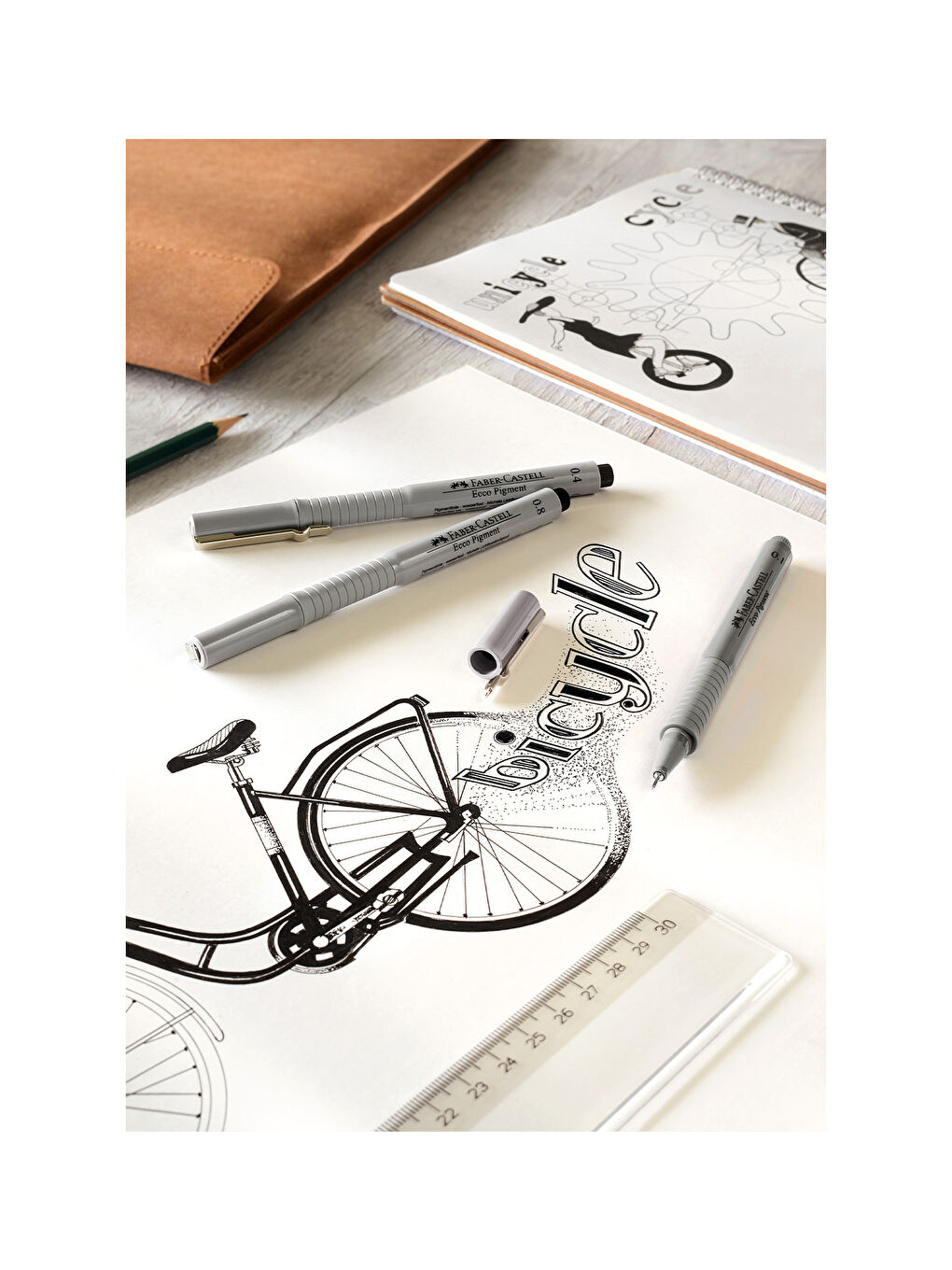 Ecco Pigment Set 8'li 0.05 0.1 0.2 0.3 0.4 0.5 0.6 07 Uç Ergonomik Tutuş Su Geçirmez Mürekkep-2