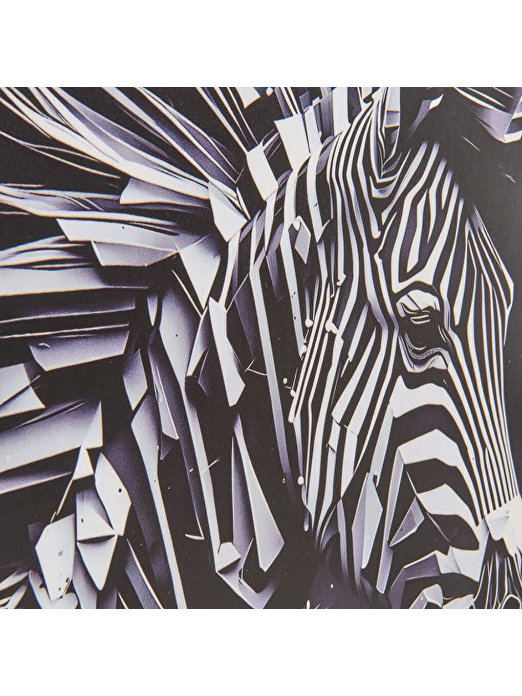 Deco Zebra Tablo - Siyah - 50x70 cm-1