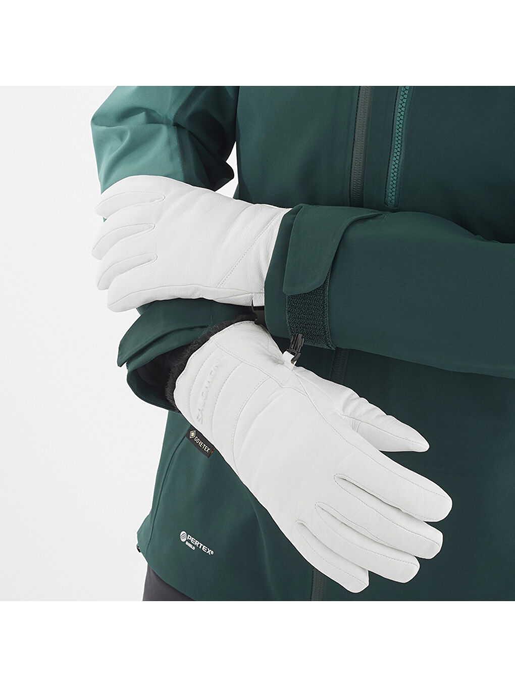 Beyaz Native Gore-Tex Kadın Kayak/Snowboard Eldiveni-1