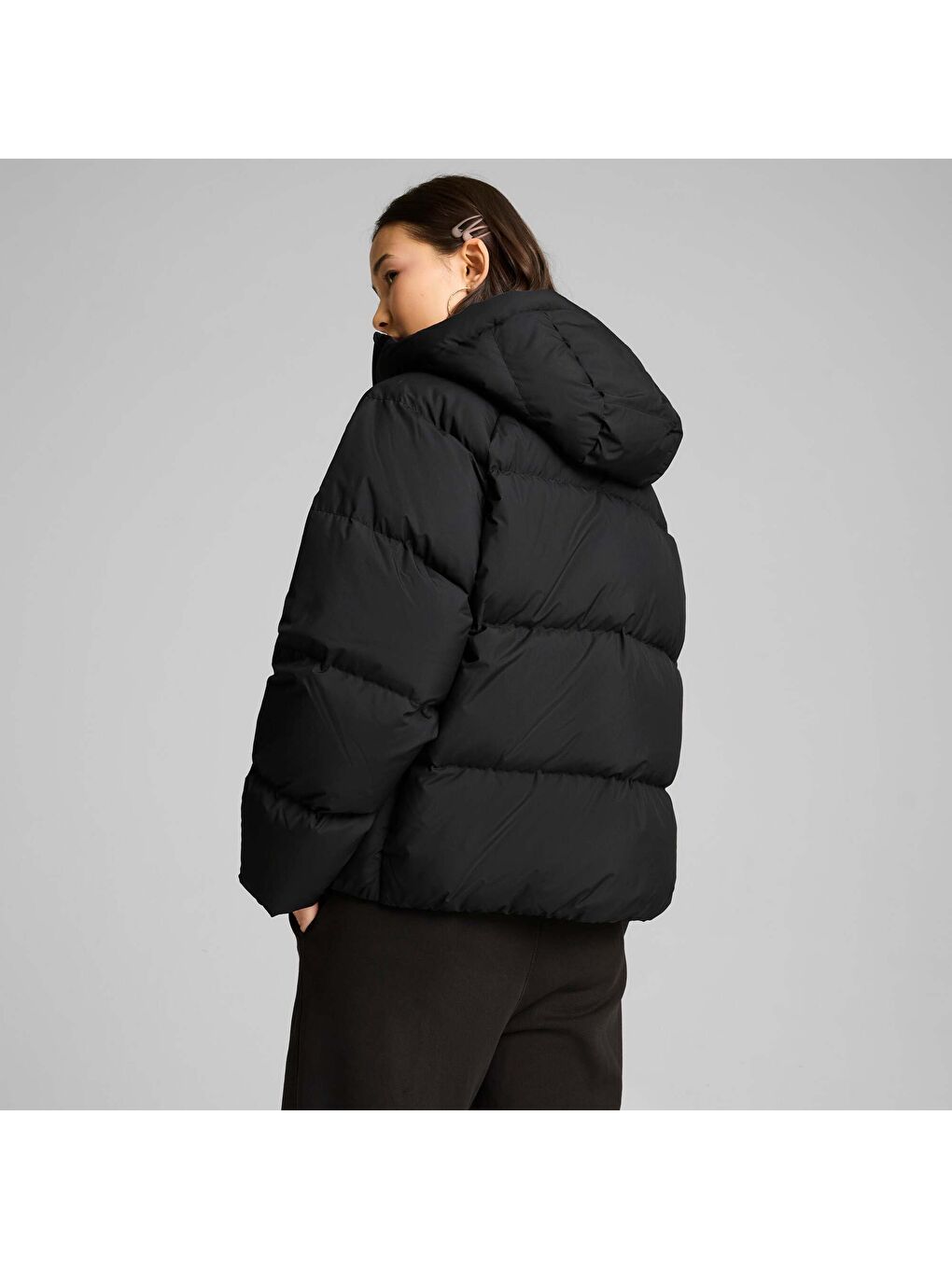 Siyah Kadın Şişme Mont-2