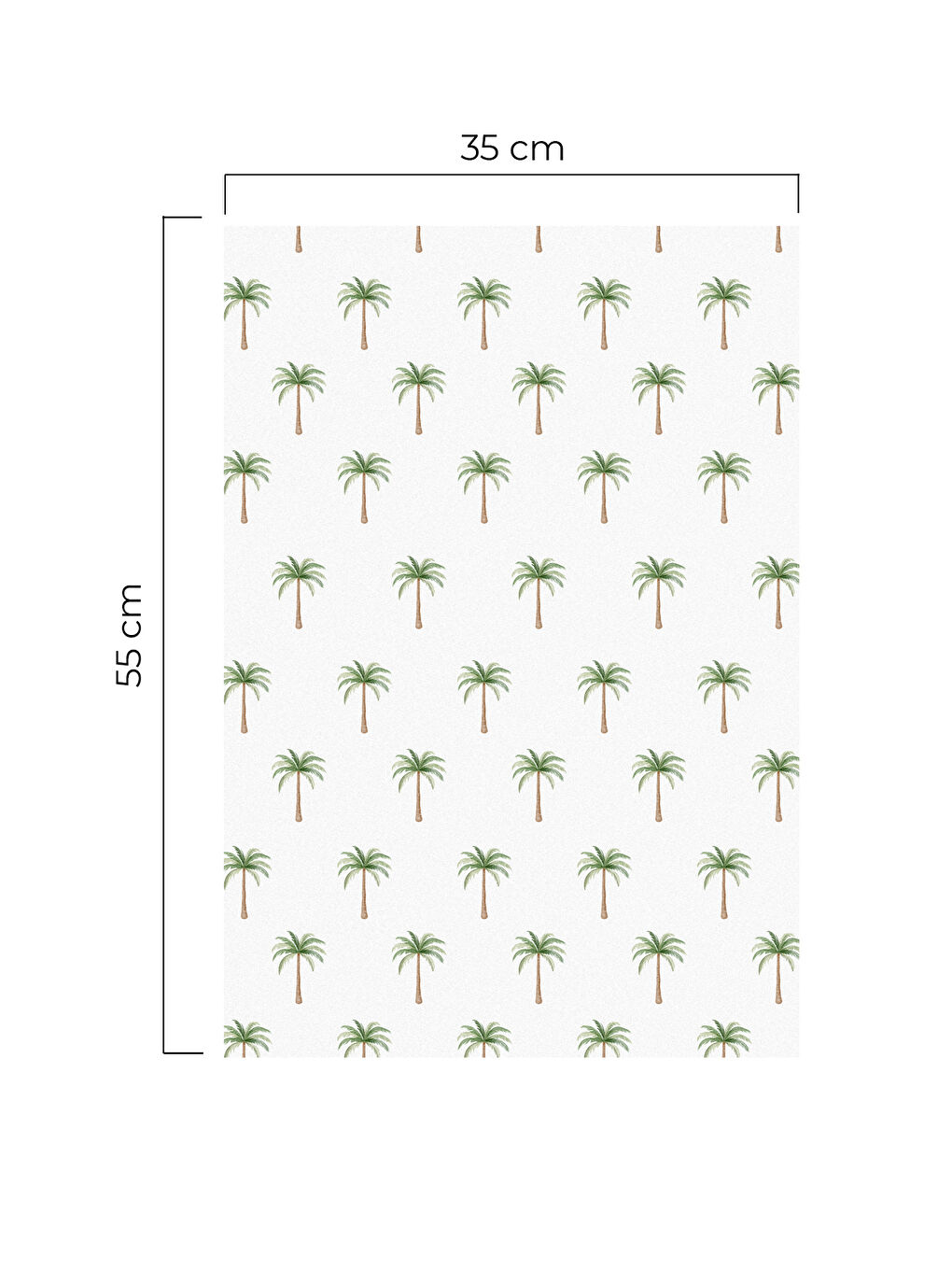 Palmiy Palmiye Desen Detaylı Dekoratif Mutfak Fırın Kurulama Bezi Yeşil - 35x55cm-1