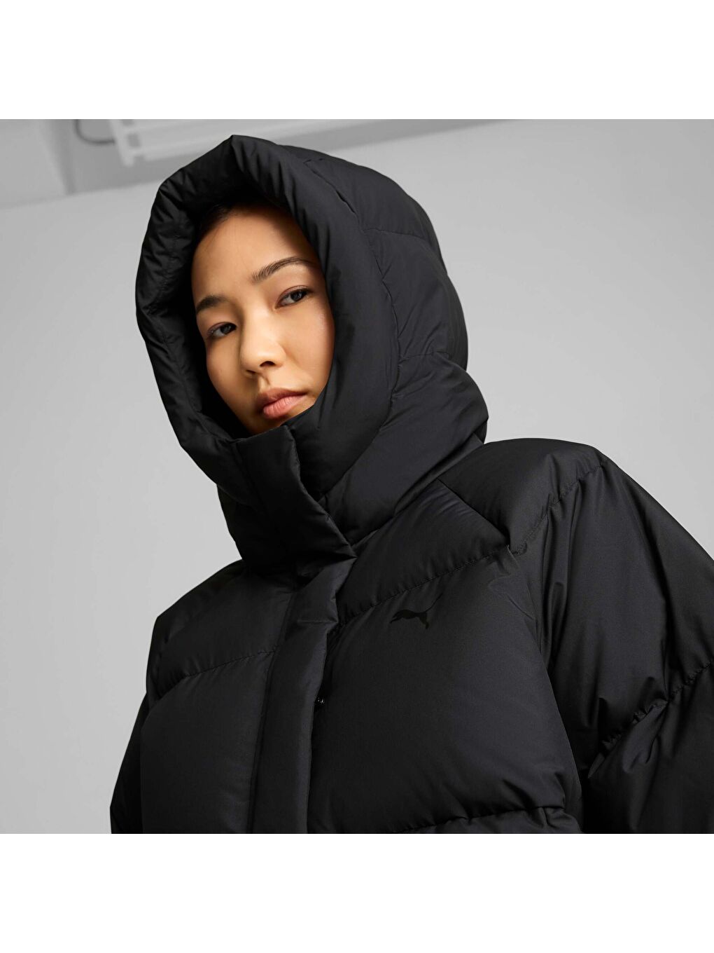 Siyah Kadın Şişme Mont-4