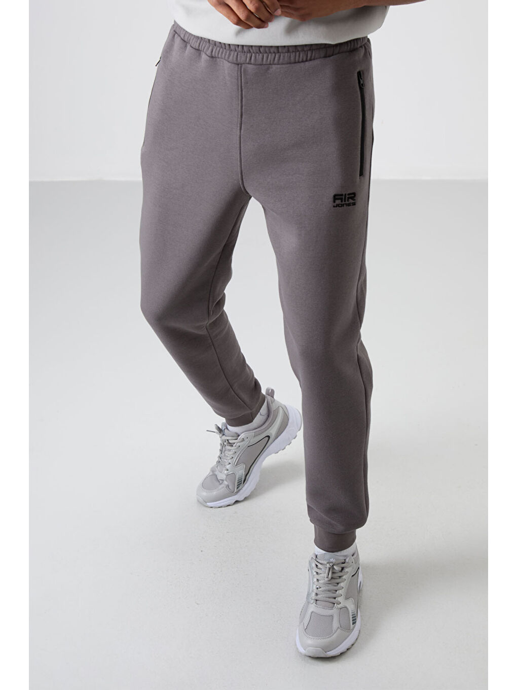 Cesar Koyu Gri Fermuar Cepli Şardonlu Jogger  Erkek Jogger Eşofman Altı - 84929-2