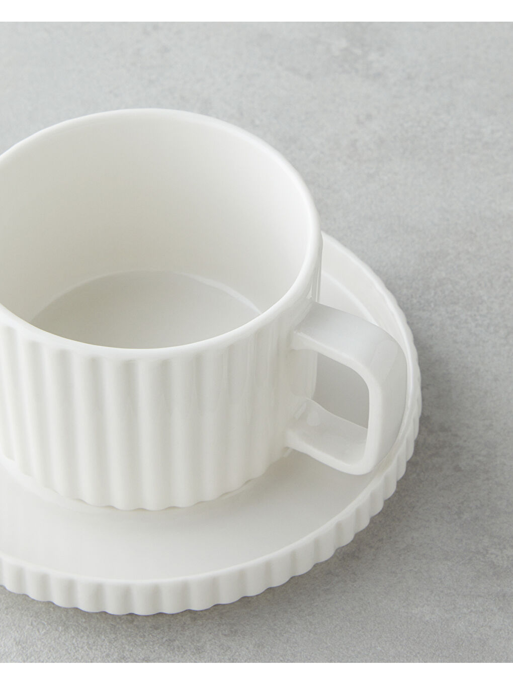 Lunara Porselen 4 Parça 2 Kişilik Çay Fincanı Takımı 220 ml Beyaz-3