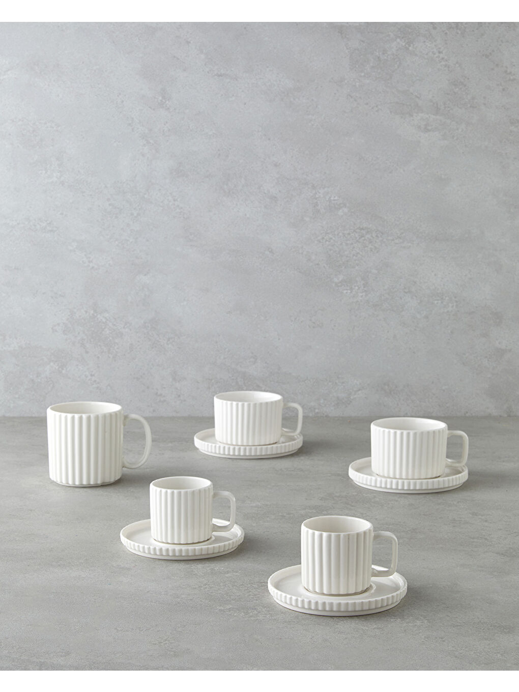 Lunara Porselen 4 Parça 2 Kişilik Çay Fincanı Takımı 220 ml Beyaz-4