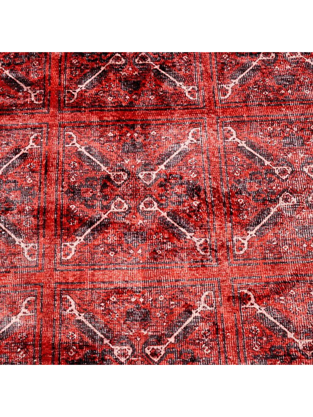 Soft Farah Makine Halısı - Kırmızı - 160x230 cm-2