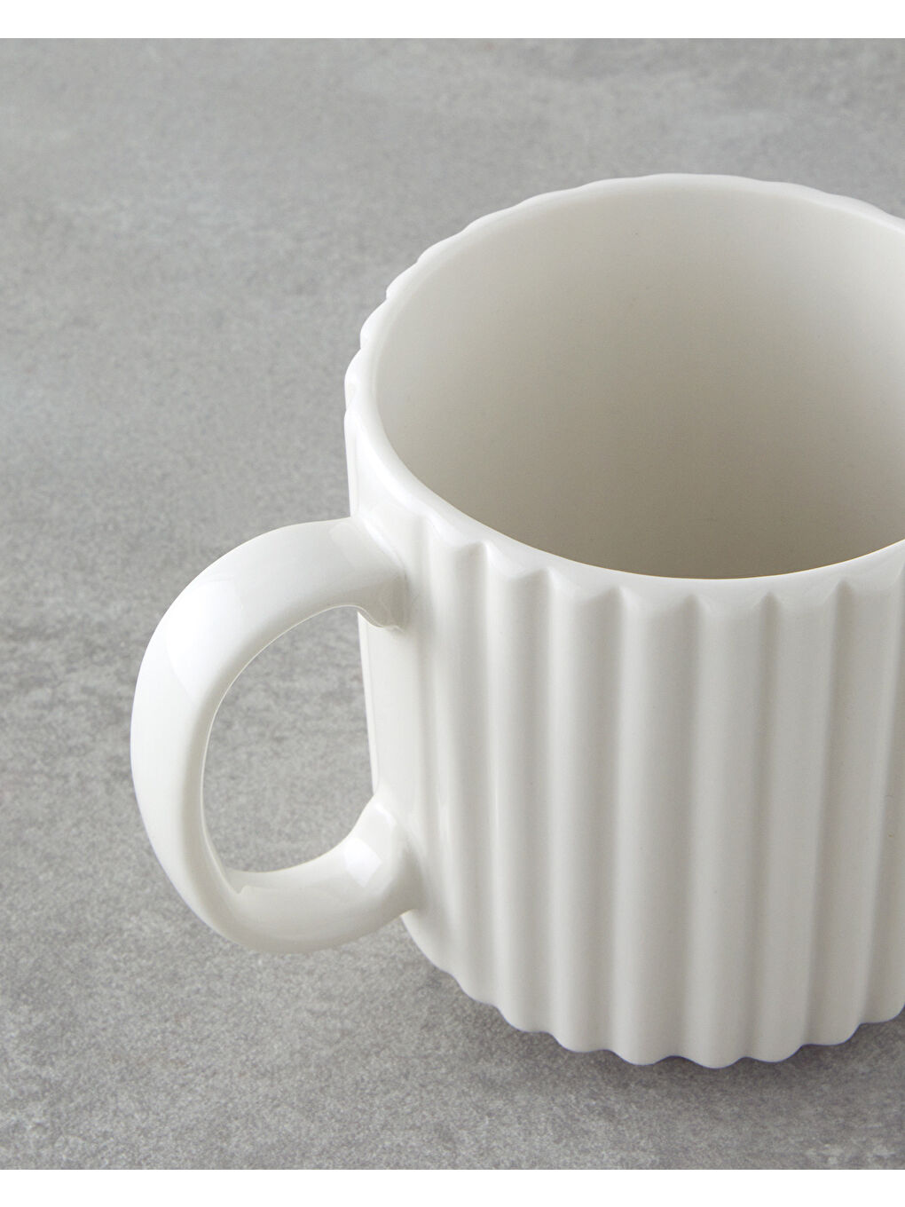 Lunara Porselen Kupa 350 ml Beyaz-2