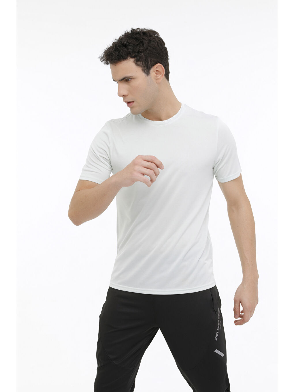 M-SN233 BSC PES T-SH 4FX Mavi Erkek Kısa Kol Tişört-3