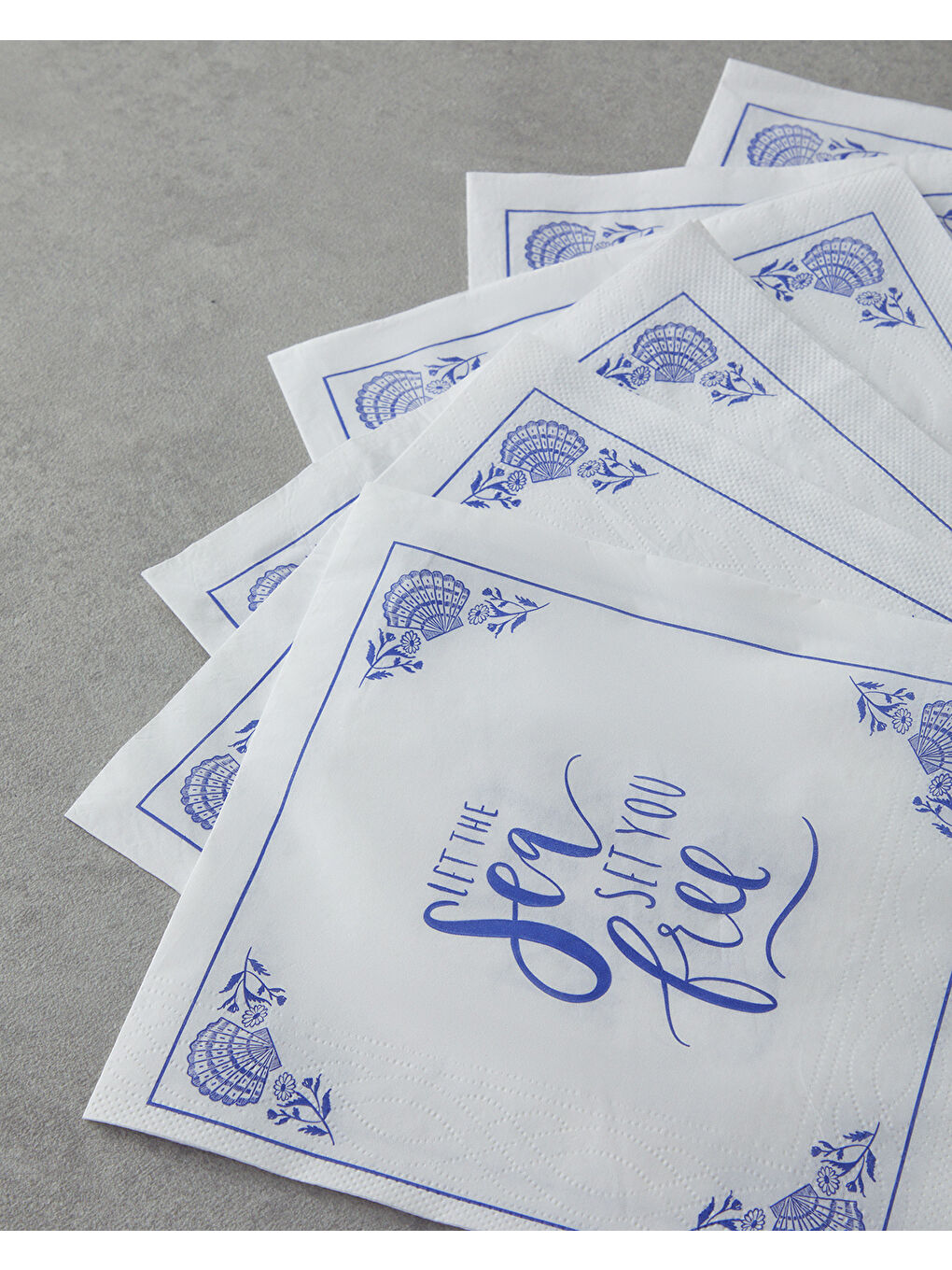 Seafree 20'li Kağıt Peçete 33x33 cm Lacivert-Beyaz-1