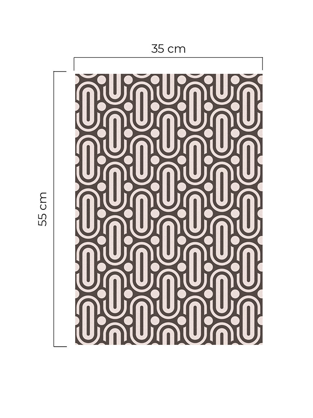 Twist Ataç Desen Detaylı Dekoratif Mutfak Fırın Kurulama Bezi Kahverengi - 35x55cm-1