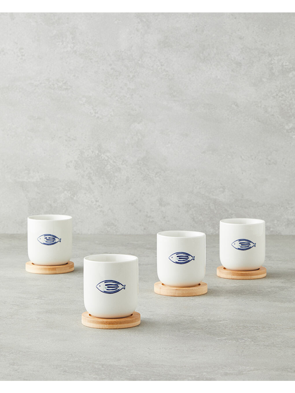 Marinique Stoneware 8 Parça 4 Kişilik Fincan 150 ml Mavi