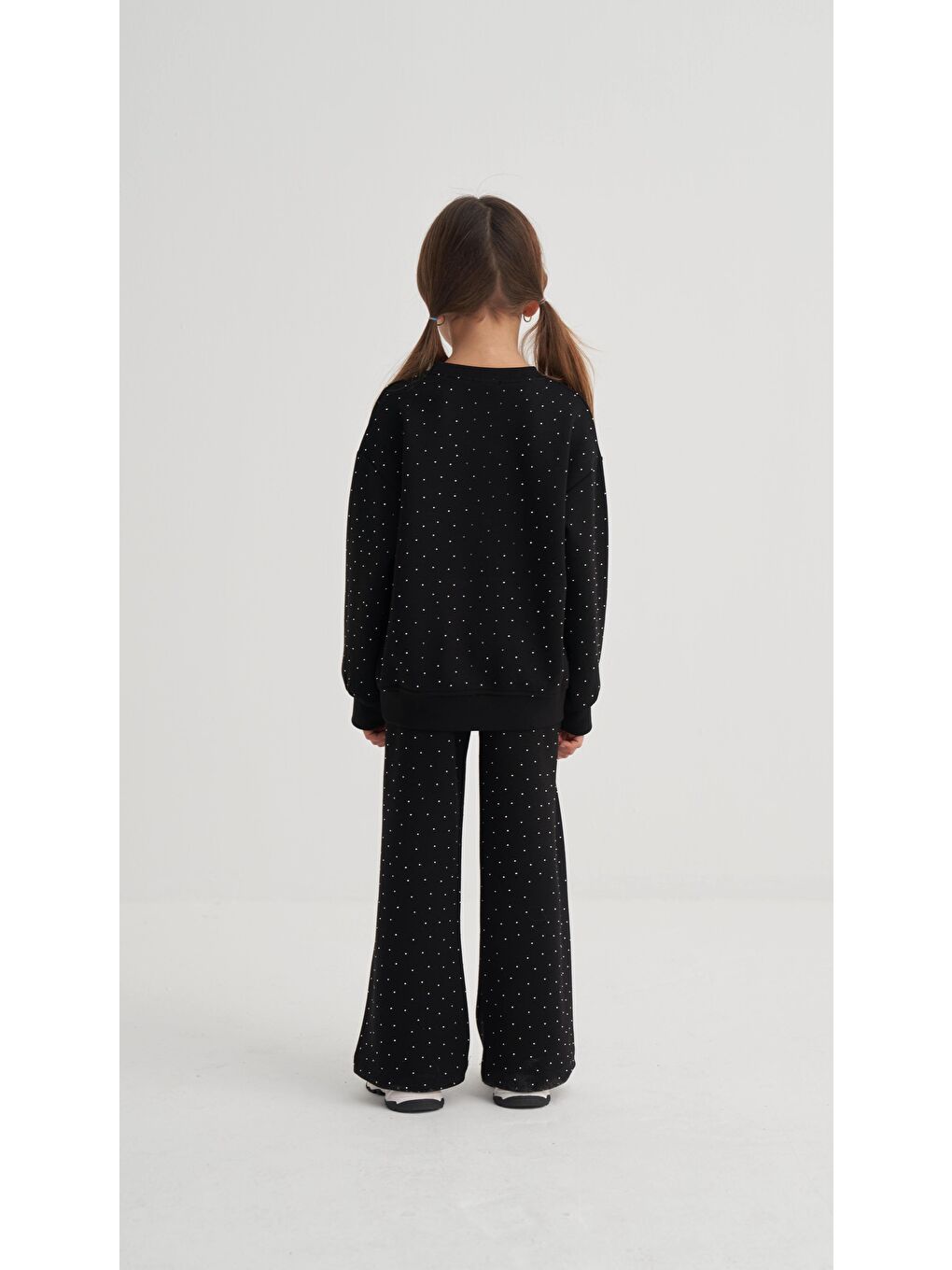 Komple Taşlı Modal Takım 2-7 Yaş Siyah-1