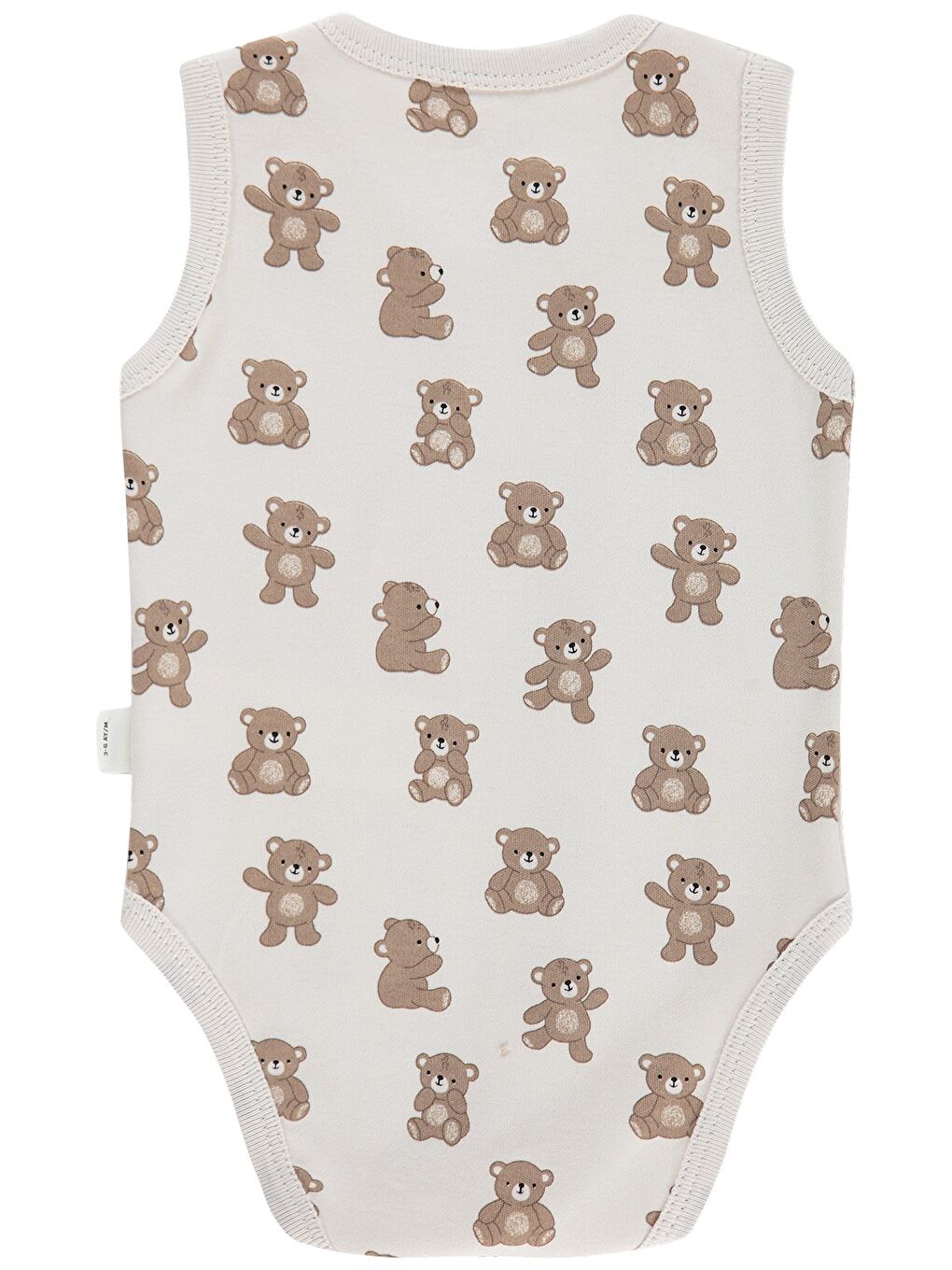 Baby Ayıcık Empirme 0-3 Yaş Çıtçıtlı Badi - Bej-1