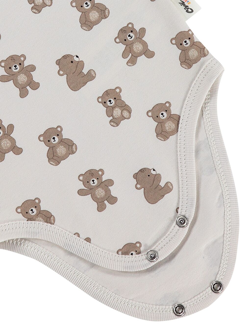 Baby Ayıcık Empirme 0-3 Yaş Çıtçıtlı Badi - Bej-2