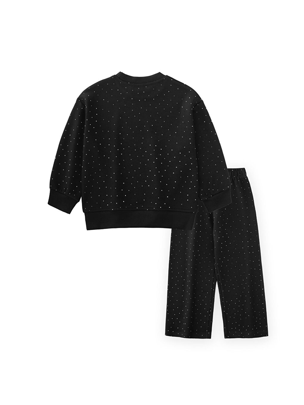 Komple Taşlı Modal Takım 2-7 Yaş Siyah-3