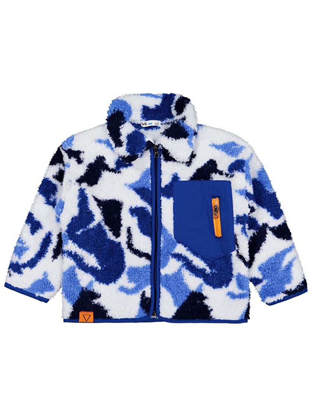 Mavi Boys Kamuflaj Desenl Fermuar Cepli 2-5 Yaş Hırka